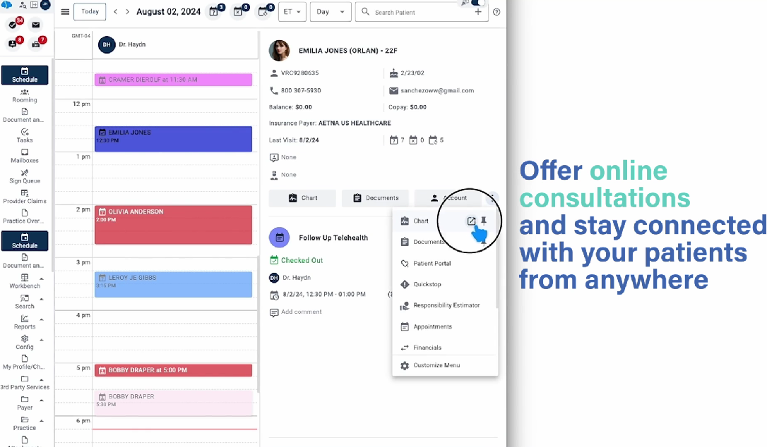 screenshot of Genesis Chiropractic Software